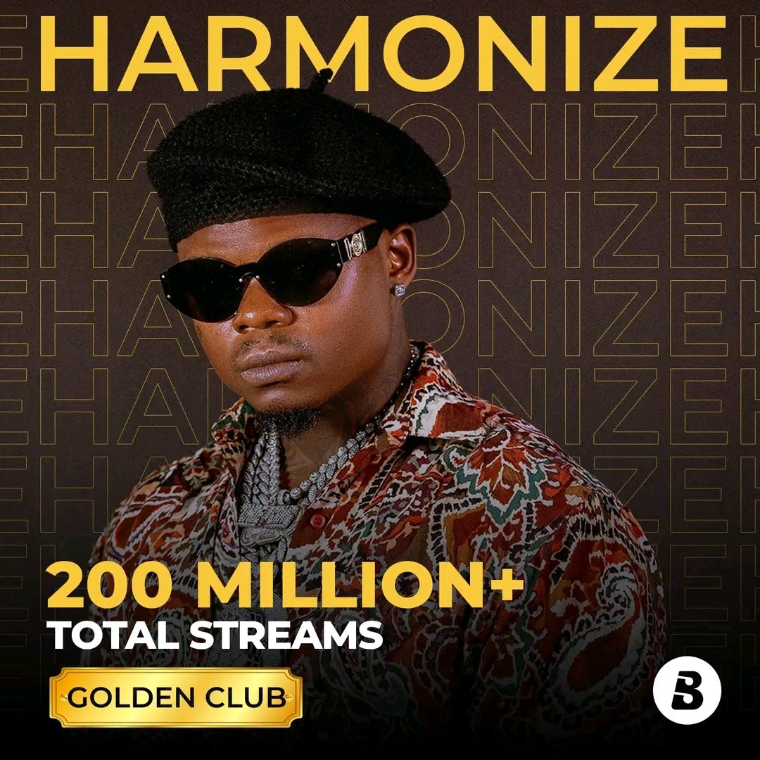 Congratulations to the talented Kondeboy, @harmonize_tz for surpassing 200M+ on Boomplay!

Your music continues to captivate and inspire fans worldwide. Keep shining!

#Boomplay #HomeofMusic #BoomplayGoldenClub
#Harmonize200MBoomplayStreams