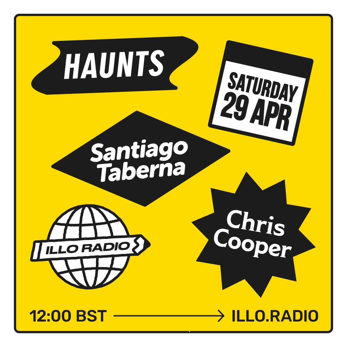 illotapes's tweet image. It’s #ILLORADIO day ✏️🌐

Tune in from midday for brand new excursions from @hauntsart @SantiagoTabrna and Chris Cooper

📡 illo.radio 📡