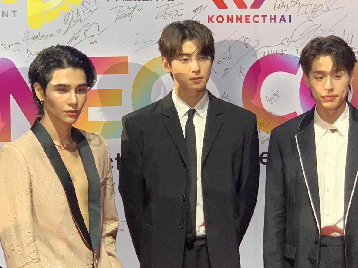 KonnecThai's tweet photo. 3 ลูกรักพระเจ้า ในงาน KonnecThai EVE 2023  "ชาอึนอู" "เจฟ ซาเตอร์ " และ "บิวกิ้น" 

#3ลูกรักพระเจ้า #KonnecThai
#KONNECKON #Pressconference #PrestigeEntertainment  #KonnecThaiEVE2023 #CHAEUNWOO #bbillikin #jeffsatur https://t.co/DQlRwgYHQK