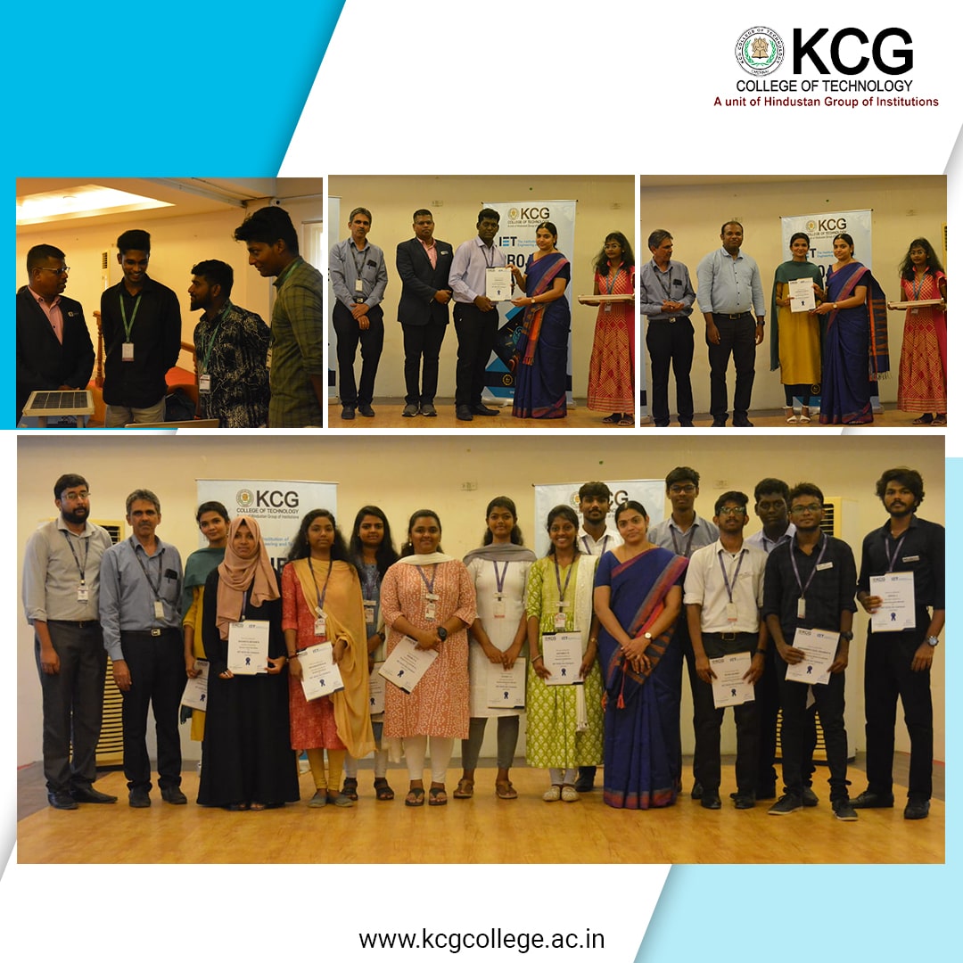 KCGtechnology's tweet photo. The IET Project Challenge 2023 was held on 18th April 2023. An illustrious jury comprising eminent members from leading organizations evaluated the projects developed by the final year students addressing real world challenges &amp; selected the winning entries.
#KCGCollege #IET https://t.co/KlTo4HMgNH