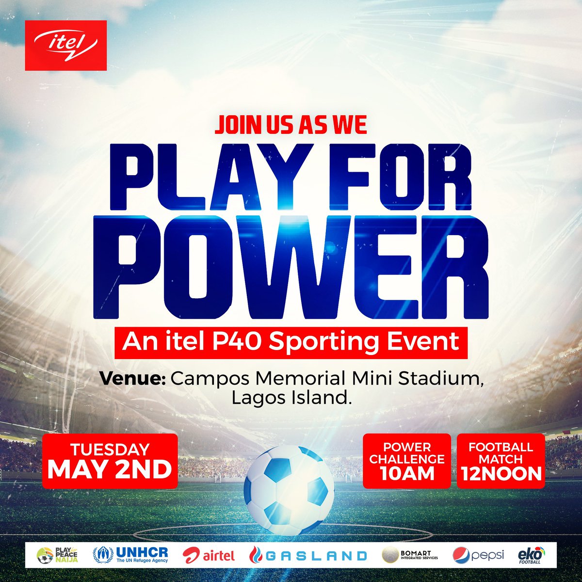 the_smallie's tweet photo. E better make I go watch this Itel and Airtel match than to watch Chelsea collect another beating again

At least, I fit win gifts for here

Me and my guys shall be pulling up 🙏🏼
#itelP40
#PlayForPower https://t.co/u3DxbbVR52