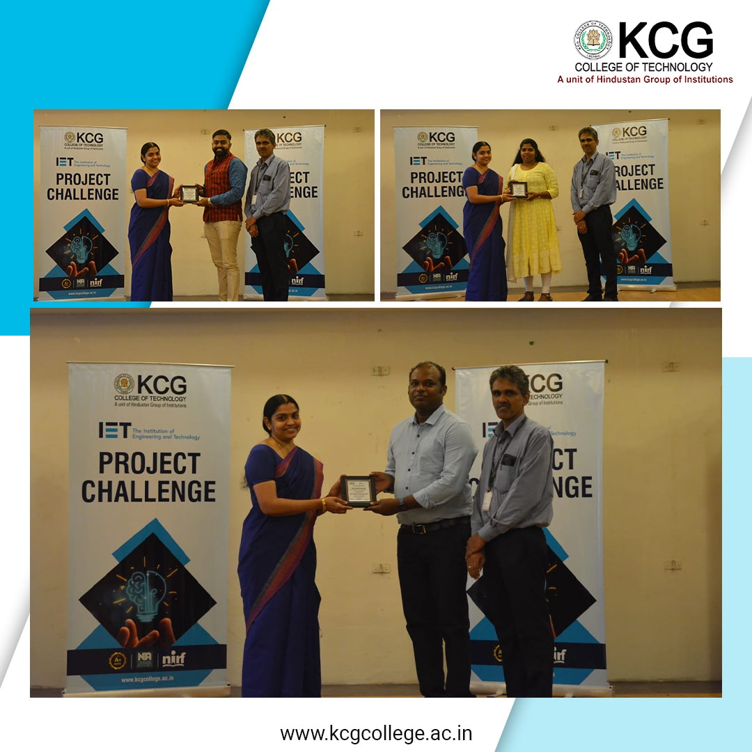 KCGtechnology's tweet photo. The IET Project Challenge 2023 was held on 18th April 2023. An illustrious jury comprising eminent members from leading organizations evaluated the projects developed by the final year students addressing real world challenges &amp; selected the winning entries.
#KCGCollege #IET https://t.co/KlTo4HMgNH