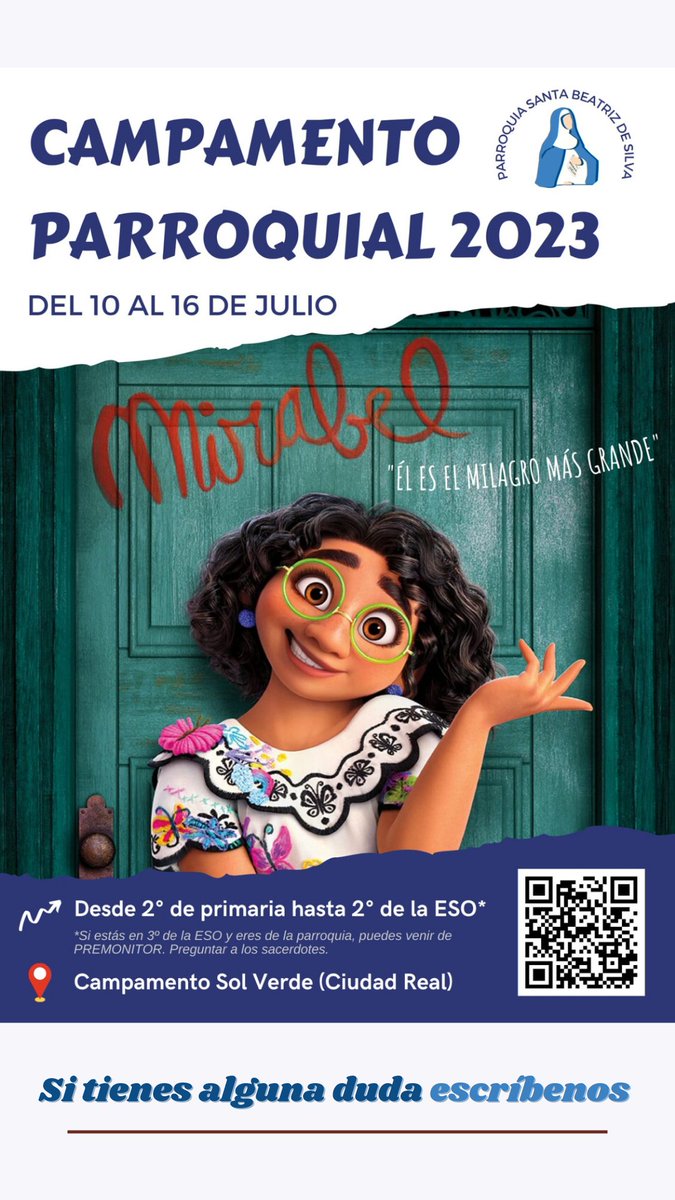 ▶️ Abrimos inscripción para el campamento parroquial‼️
forms.gle/bTSKY4xhXUZ97n…