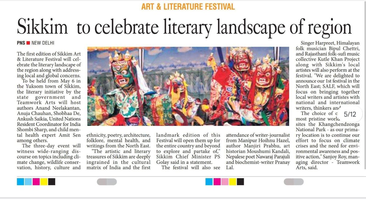 IndraHangSubba1's tweet image. #ReadAndGrow Season III
Sikkim Art &amp;amp; Literature Festival 

Lets celebrate the depth and beauty of our society through art and literature. 

6-8 May 2023
Yuksam