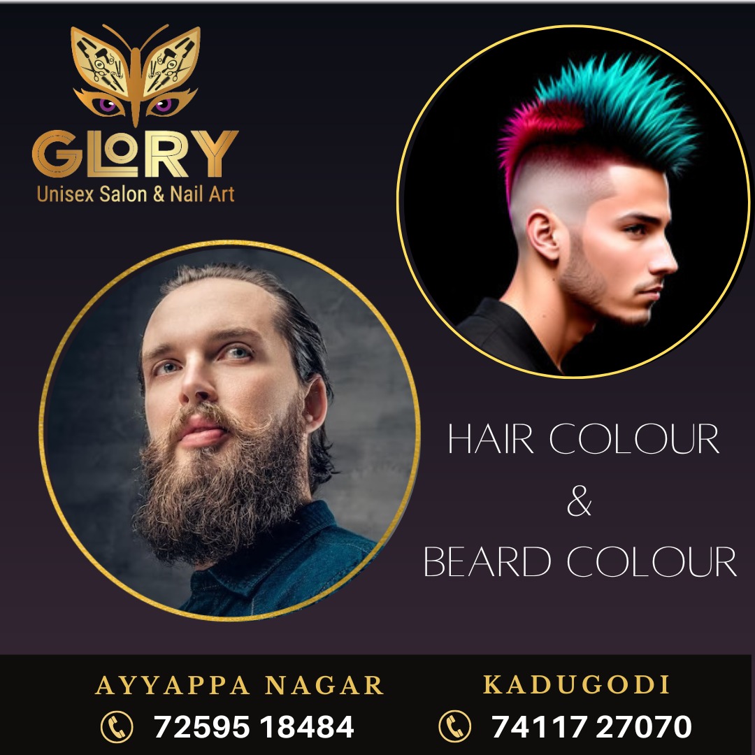 Glory Unisex Salon and Nail Art - Kadugodi
Are you looking for a stunning Hair Colour and Hair Style... #haircut #hairstylist #professionalhairstylist #modernhairstyles #trendinghairstyles #hairsalonnearme #beautysalon #unisexsalon  #advancehairstyling #Kadugodi #Whitefield