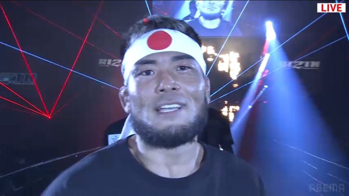 sharakiro's tweet photo. MMA入場です👩🏻‍💻

武田光司選手、来ました！

#RIZIN_LANDMARK5 https://t.co/AV1LbW7Qh4