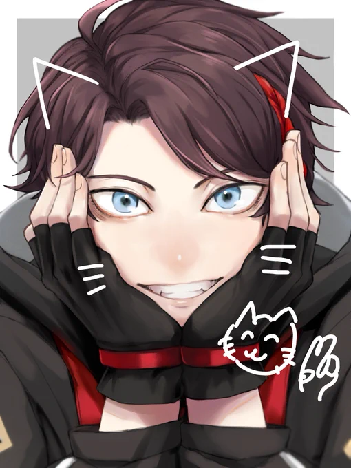 可愛いねこちゃん ※サインはトレスです  #さ絵ぐさ
