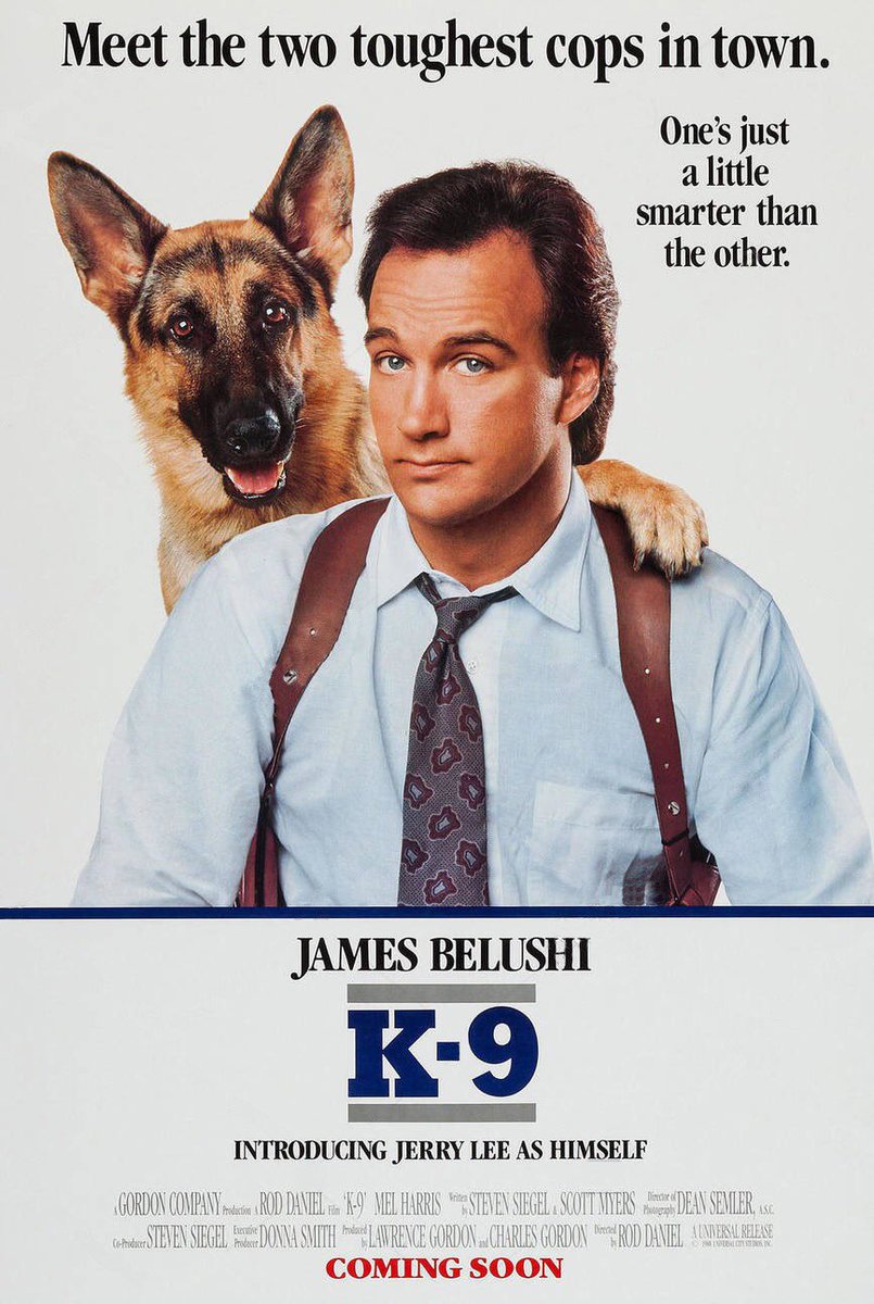 🎬MOVIE HISTORY: 34 years ago today, April 28, 1989, the movie ‘K-9’ opened in theaters!

#JimBelushi #MelHarris #KevinTighe #EdONeill #JamesHandy #ShermanHoward #DanielDavis #CotterSmith #JohnSnyder #PruittTaylorVince #RodDaniel