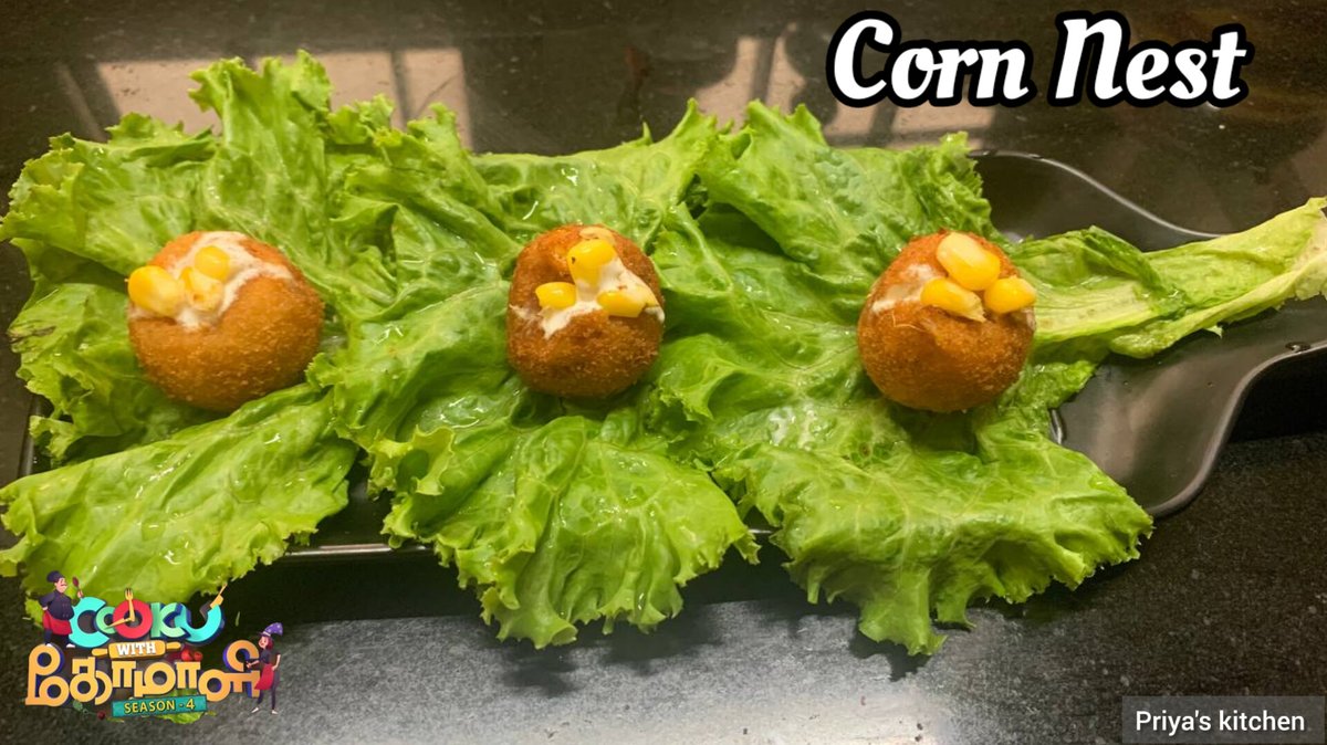 Priyaskitchen16's tweet photo. CORN NEST | COOK WITH COMALI RECIPE | SWEET CORN BALLS

https://t.co/TI1OHPZSt3

#cookwithcomali #vijaytelevision#todaycookwithcomalirecipe #cookwithcomalirecipe #vichitra #cookwithcomalivichitrarecipe #immunitywinningrecipe #vijaytvshow #tamilcookingshow #fun #starvijaytv #love https://t.co/YoqwWC6EAg