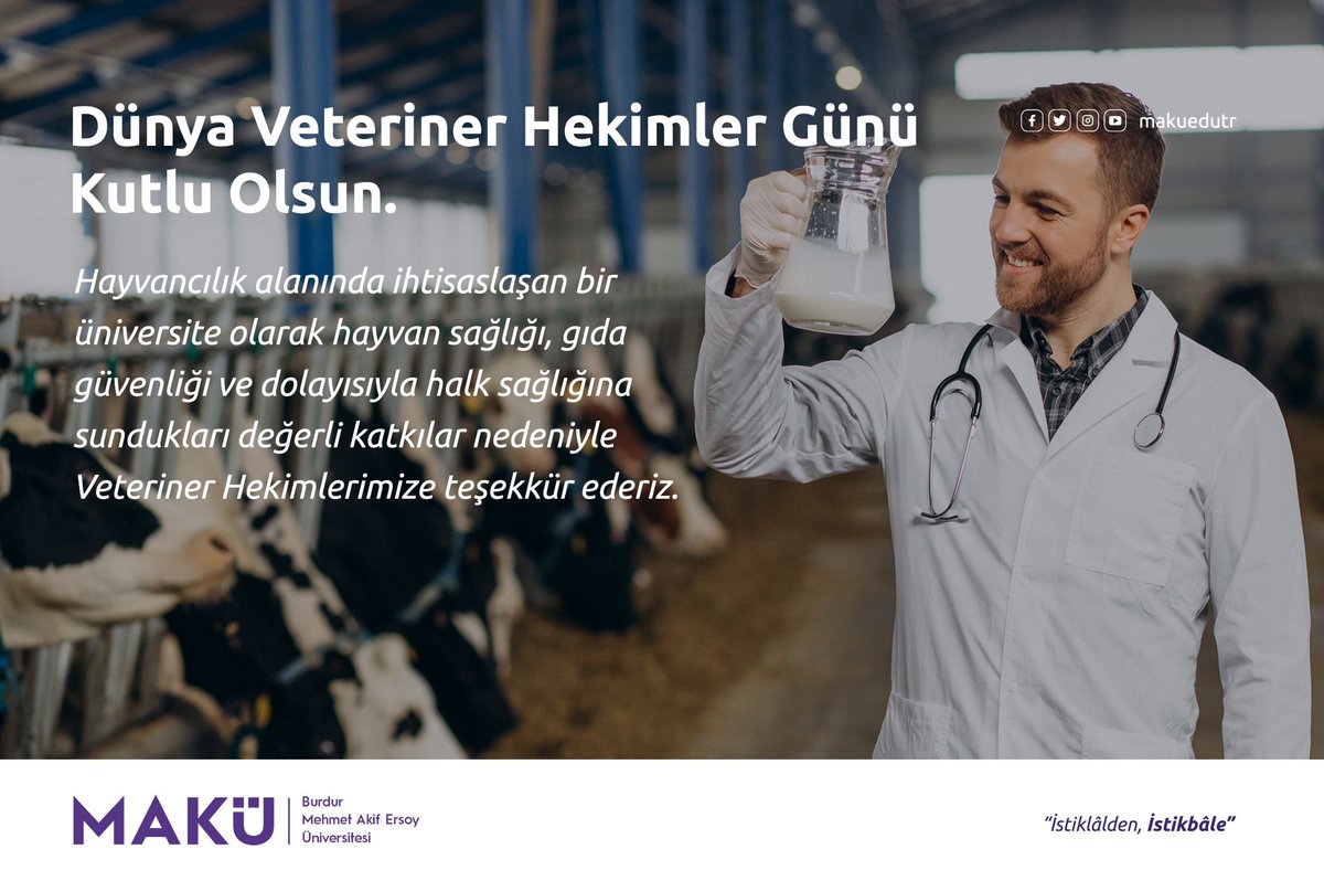 makuedutr's tweet photo. Dünya Veteriner Hekimler Günü Kutlu Olsun! https://t.co/Inrq5UU9B3
