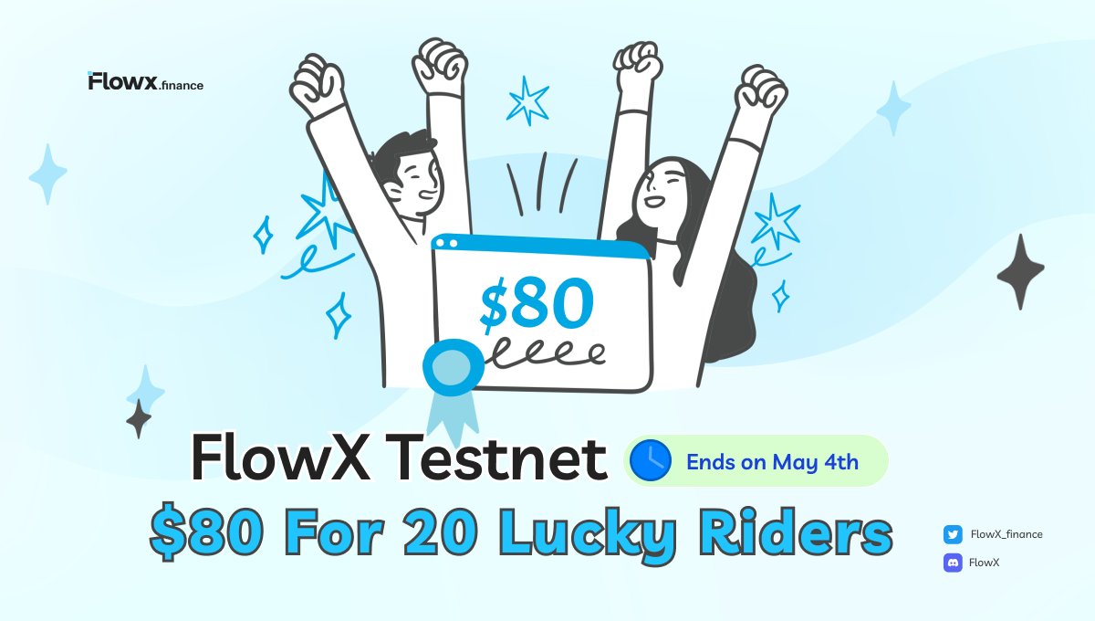 To celebrate the FlowX Testnet | Surf Camp 🌊

All riders complete quests &amp; join the Testnet (testnet.flowx.finance/surf-camp) for a chance to win:

🎁$80USDT prize pool

⏰ April 29th - May 5th, 2023

👉Quests here: app.questn.com/quest/76655922…

#Sui #SurfTheFlow