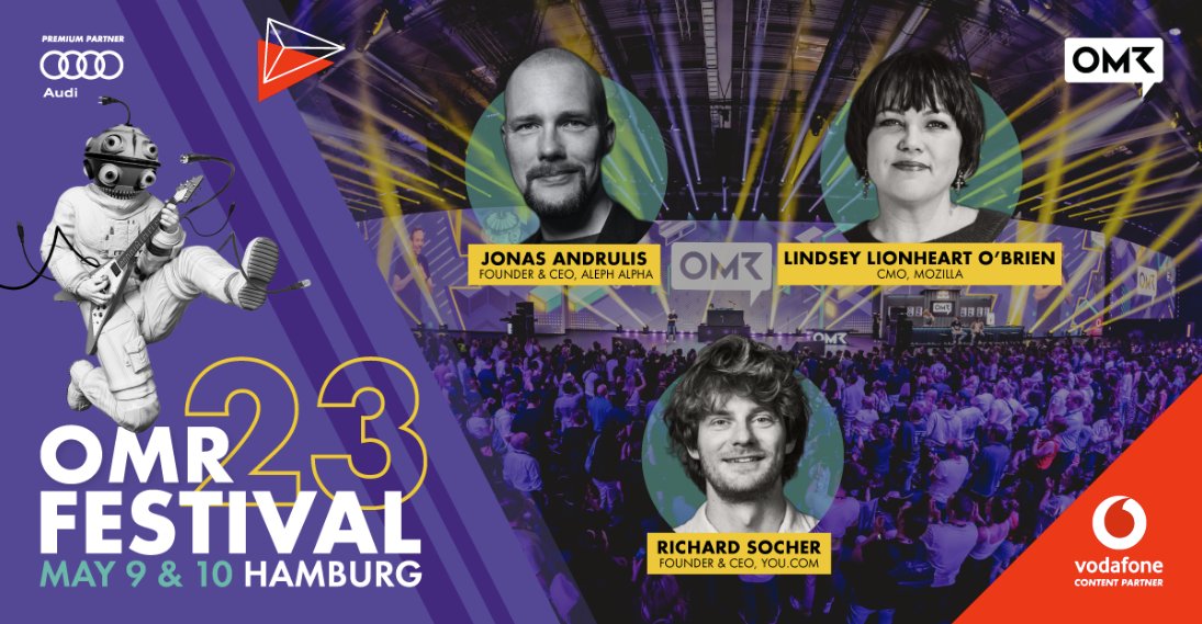 Eins meiner Highlights dieses Jahr: OMR Festival am 09. Mai in Hamburg. Mein Thema: "Der letzte Flaschenhals: Ist künstliche Intelligenz auf dem Weg zur eigenen Innovation?" Es gibt viele faszinierende Programmpunkte - kommt vorbei!
omr.com/de/daily/ai-om…