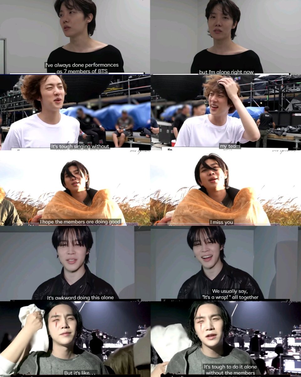 JKCOTINA's tweet photo. 🐿️ : "Eu sempre fiz performances como 7 membros do BTS, mas estou sozinho agora" 
🐹 : "É difícil cantar sem a minha equipe" 
🐨 : "Espero que os membros estejam fazendo bem, sinto sua falta" 
+ https://t.co/tQDzQKD6ob