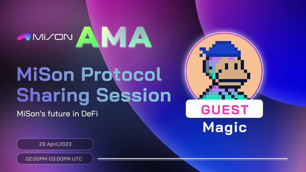 FinanceKkgc's tweet photo. Guest:Magic
Time:April 29, 2PM UTC
Prize pool:$200+20$SON

☯️ to enter the $200 contest: https://t.co/5c2vmsd9sW https://t.co/vxm7O8hU2r
