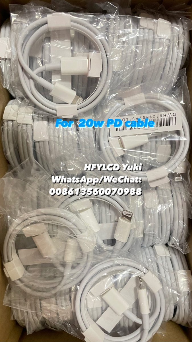 YukiStar14's tweet image. PD cable 20w for iPhone
Shipped️️️✈️✈️✈️
Good quality and good price!
Your support and praise of every order are the driving force for us to do better! Go for it!🥳
#cable #pdcable #typec #adapter #iphoneadapter #phonerepair #cellphonerepair #repairshop #repairiphone #hfylcd
