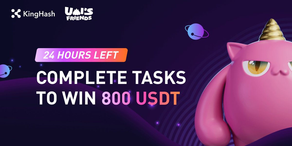 HashKingGlobal's tweet photo. 24 HOURS LEFT🚀🚀🚀
COMPLETE TASKS TO WIN 800 USDT
GO GO GO 🚀🚀🚀
https://t.co/LO7dNSq9rD…… 
@UmisFriends
#USDTGiveaway #airdrop #giveaways #Campaign #kinghash #umisfriends https://t.co/h8Y4dqIkvv