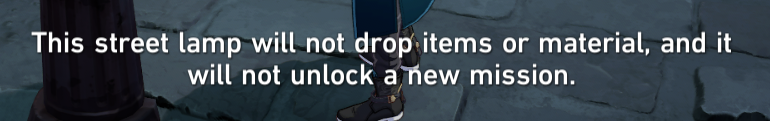 JojofromBoba's tweet photo. My favorite streetlamp flavor text so far https://t.co/M2BRA5mRfV