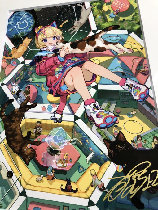 おもちゃ・ホビー・グッズ藤ちょこ 直筆サイン入り 複製原画(2222年2