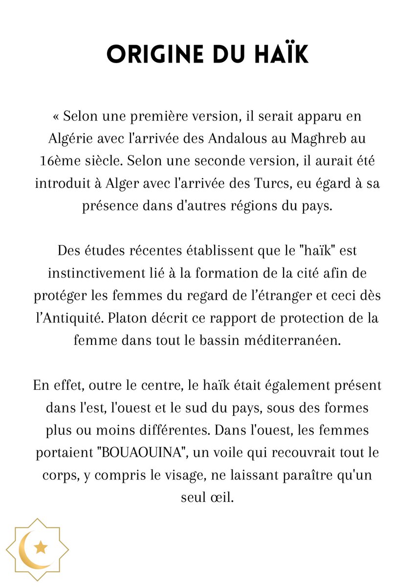 NumidianNation's tweet photo. Le Haïk, vêtement de la femme citadine Algérienne par excellence.

Diego de Haedo, suite à son séjour à Alger en 1578 en fait mention dans « 𝙏𝙤𝙥𝙤𝙜𝙧𝙖𝙛𝙞𝙖 𝘿𝙚 𝘼𝙧𝙜𝙚𝙡 » https://t.co/QxOxyfFwUH