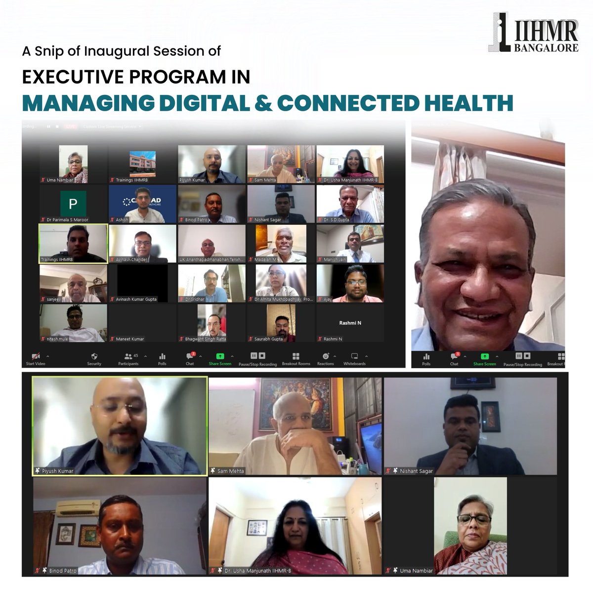 iihmrbangalore's tweet image. Glimpse of  an unforgettable inaugural session of our executive program.

#executiveprogram #iihmrbangalore #managingdigitalhealth #connectedhealth #publichealth #healthcare #inauguralsession