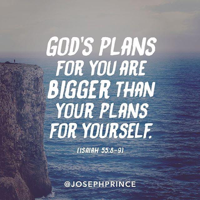 God has plans for you, so don’t lose faith in Him. His plans are bigger than anything you could ever imagine so keep trusting in Him.