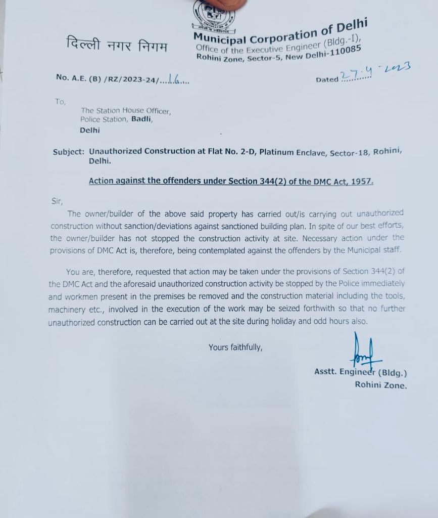 Sweety_preet's tweet photo. @OberoiShelly @MCD_Delhi @GyaneshBharti1 @LtGovDelhi @AaleyIqbal @DelhiPolice @dcp_outernorth illegal construction is going on at government property. After the booking under DMC Act, No action by SHO Samaypur Badli and MCD Rohini Zone. Several complaints to SHO and MCD Rohini https://t.co/6xCOuO1U8Z