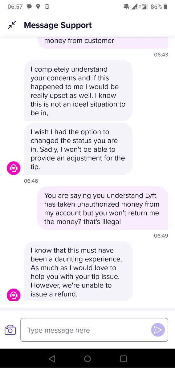 micks1984's tweet photo. @davidrisher @AskLyft @lyft David, although Lyft acknowledges a 45 USD unauthorized amount was charged to my account, customer service says they won't do anything. I suffered from the service provided as service did not complete and I was taken money without authorization @FTC https://t.co/V8SXh9P5sN