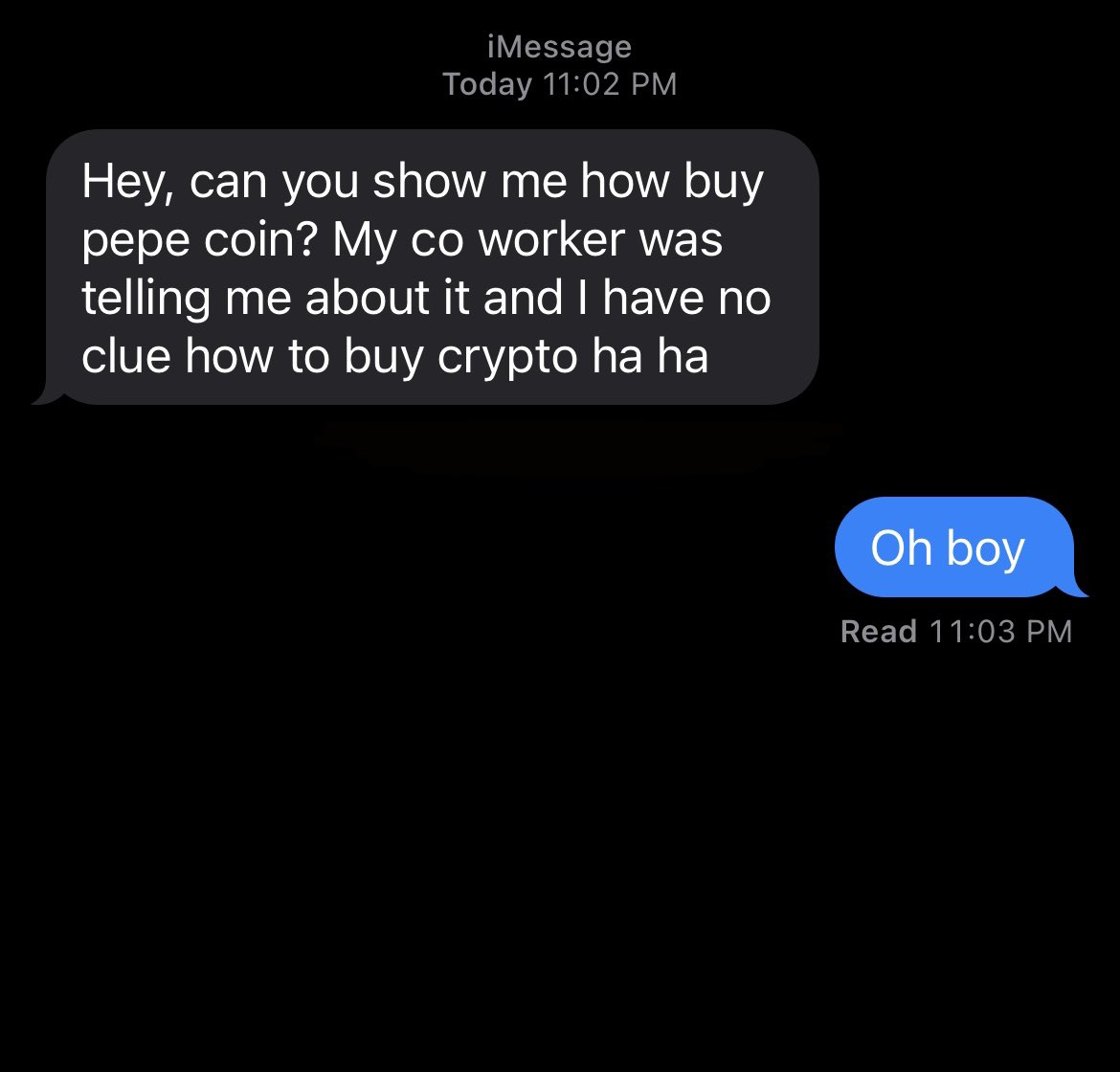 My normie friends are now asking me how to buy $PEPE … wtf is going on😂