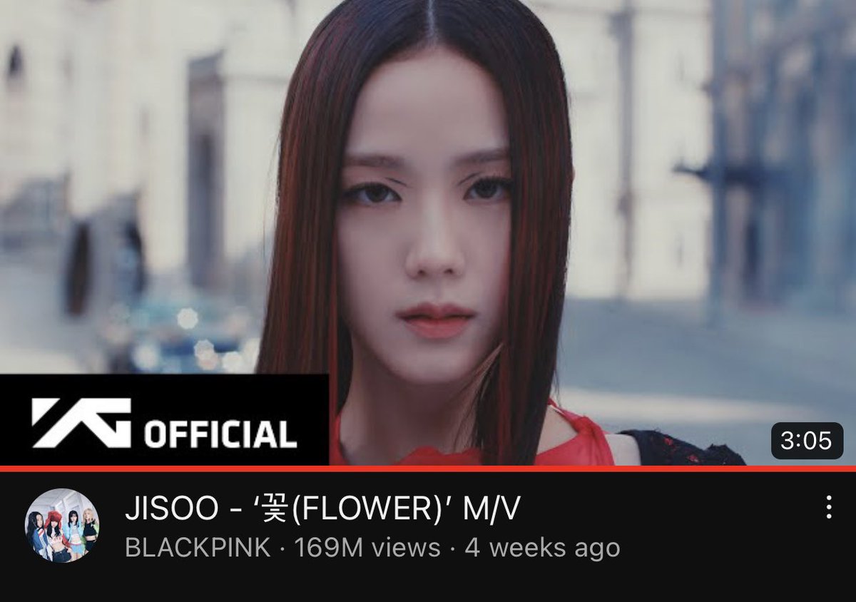 BBU_BLACKPINK's tweet photo. .@BLACKPINK #JISOO’s #FLOWER M/V needs 30.58M to surpass 200M views on @YouTube! (3PM KST=120,019) Stream PROPERLY to achieve goal faster in 10 days!

STREAM FLOWER NOW
👉🏼https://t.co/AlELr2DWlx
#StreamME #FLOWER #꽃 #ME https://t.co/jpjdKEgpY8