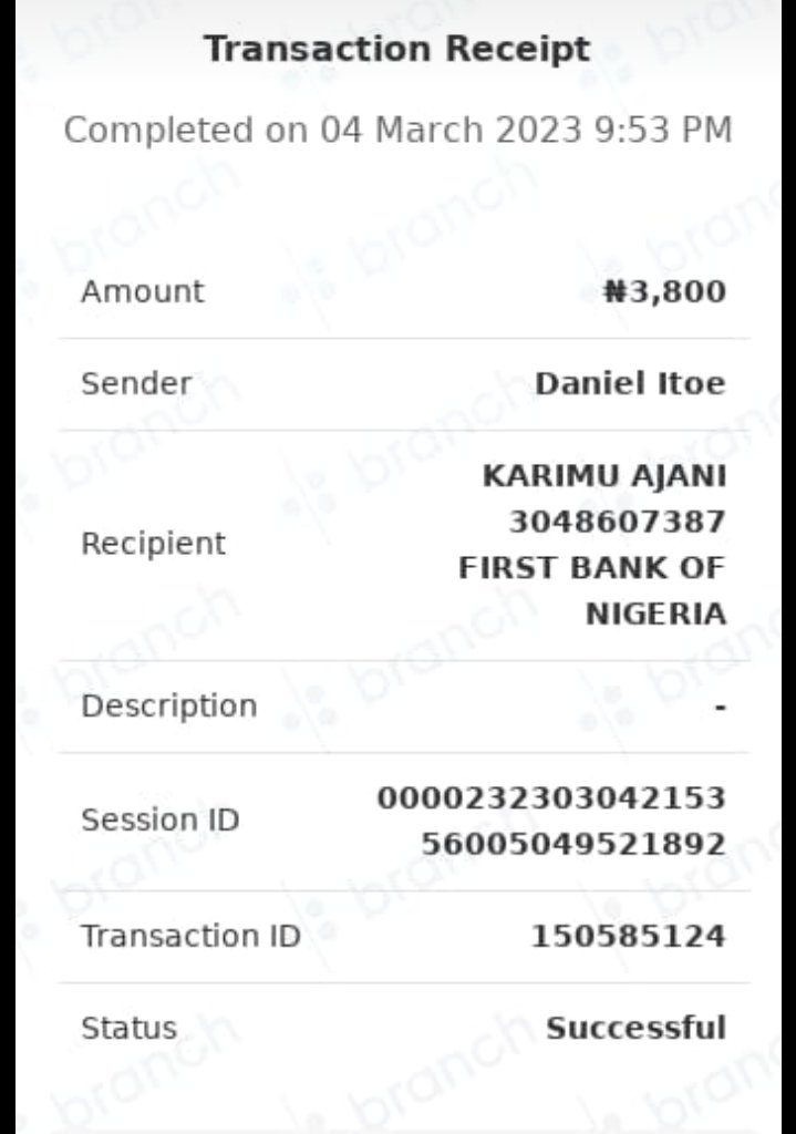 itoedaniel1's tweet photo. @FirstBankngr Pls confirm this payment for me to settle issues with my customer. This money was paid to his FBA but he deny seeing the money till now. My Gmail: itoedaniel@gmail.com. Thanks. https://t.co/9ayK50g5iz