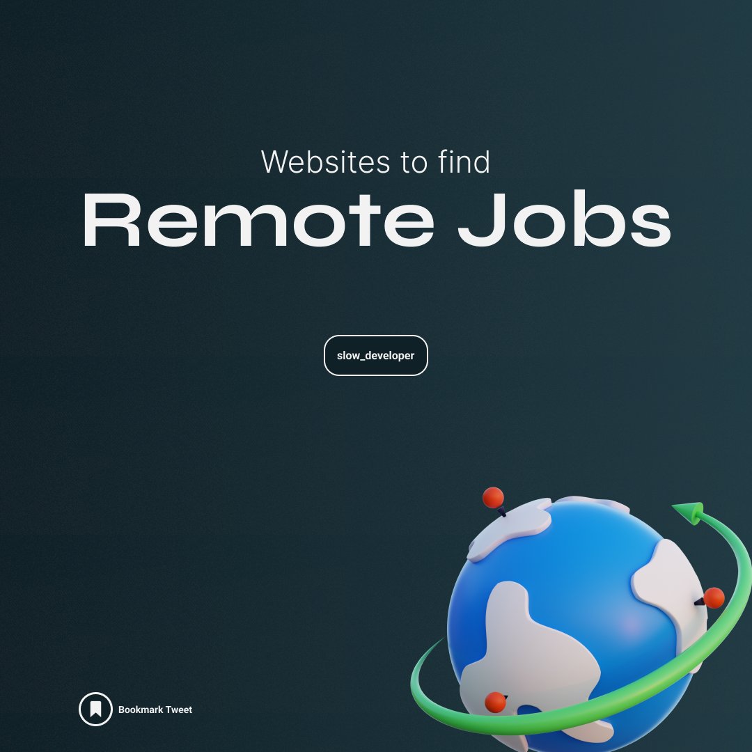 haider1's tweet photo. Can't find your first remote job?

The reason for this is that you are not looking in the right place!

Here are the best websites to find your first remote job: https://t.co/TOwZglSjQ0