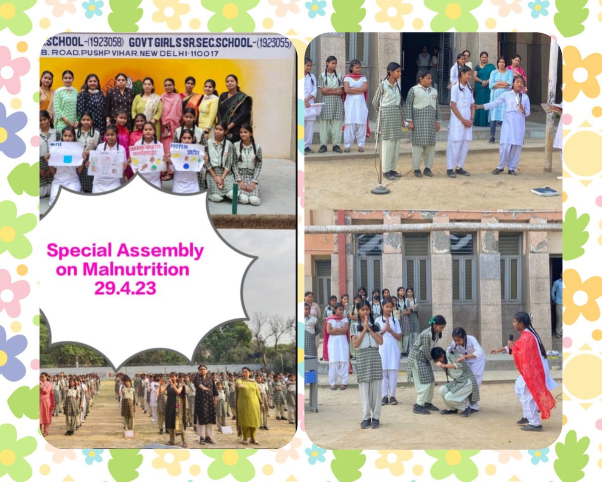 Malnutrition is the condition that develops when the body is deprived of vitamins, minerals and other nutrients it needs to maintain healthy tissues and organ function.

#SpecialAssembly in <a href="/Dir_Education/">DIRECTORATE OF EDUCATION Delhi</a> school, GGSSS Pushp Vihar 1923055
#Malnutrition
#Minisnacksbreak