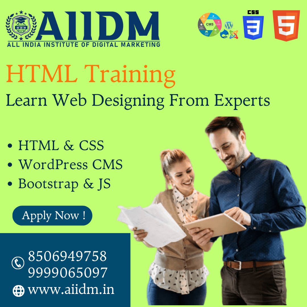 aiidm_in's tweet photo. HTML Training:
Learn Web Designing From Experts
"HTML Essentials: The Foundation of Modern Web Development"
Call Us: 9958276296
Visit Us: https://t.co/Sx05j4Fk72
#HTML5Coding #HTMLandCSS #WebDevelopmentBootcamp #HTMLProjects #BuildYourOwnWebsite #HTMLAdvanced #WebDesignTraining https://t.co/DWFqUVTlcX