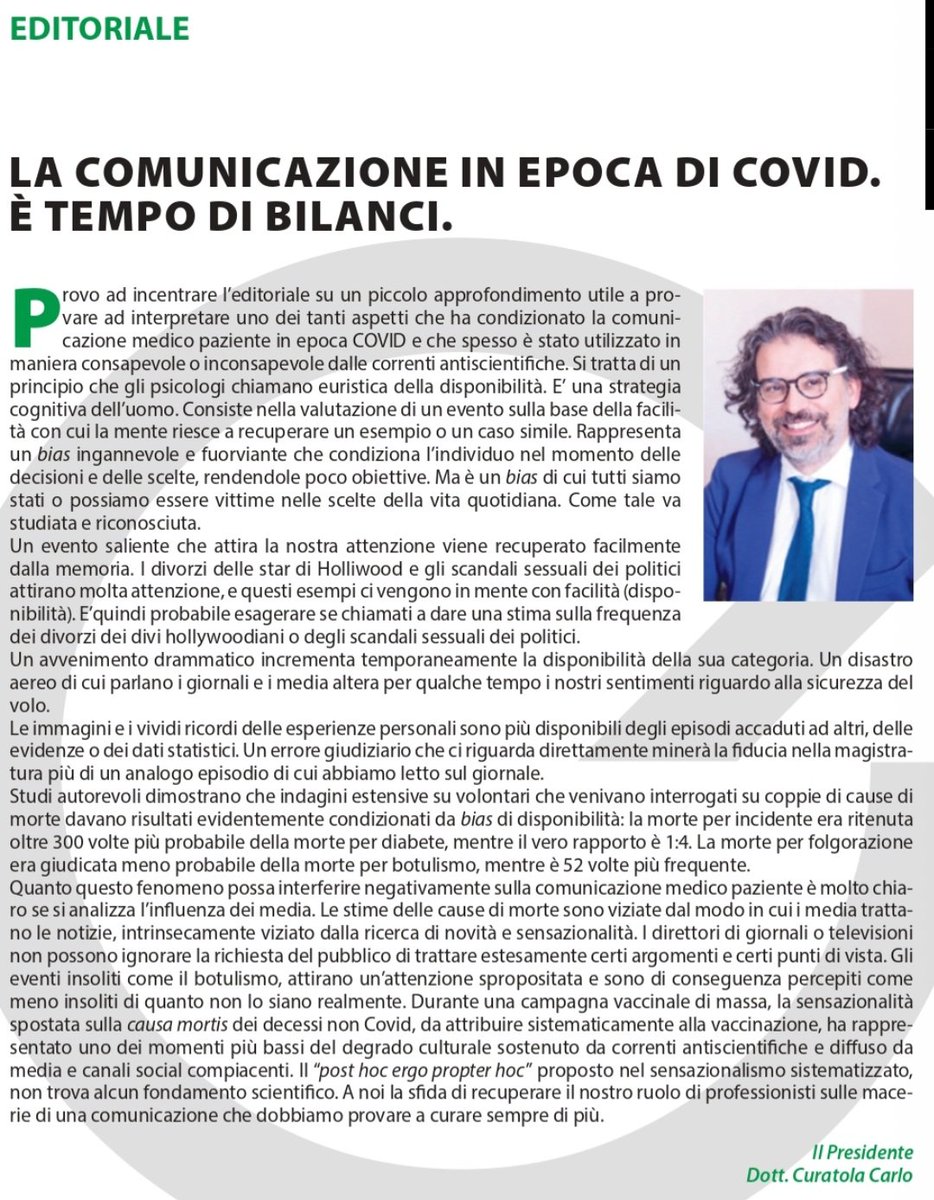 CarloCuratola's tweet photo. Pezzo scritto qualche mese fa per l'Editoriale del Bollettino dell' @OMCeOMO  "Non leggero" ;)
"non immediato" 
#dafarsedimentare 
#OMCèOMO https://t.co/s6tDGqOzoG