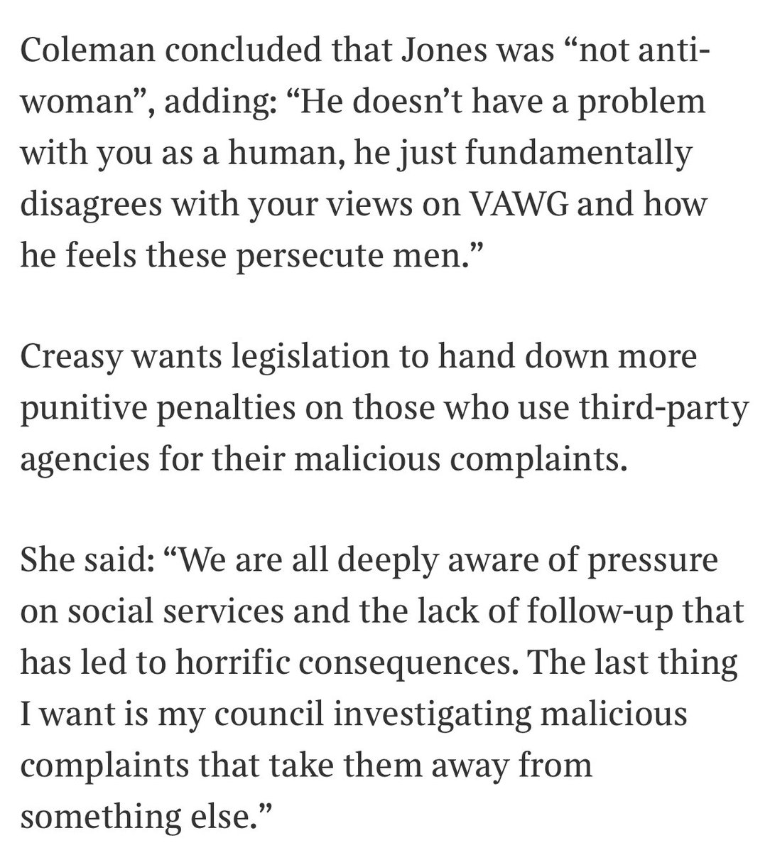 A men’s rights activist targeted my children because he didn’t agree with my views, demanding they be taken into care and so landing them with a social services record. The police didn’t prosecute him for harassment, they have backed his right to do this giving a green 1/2