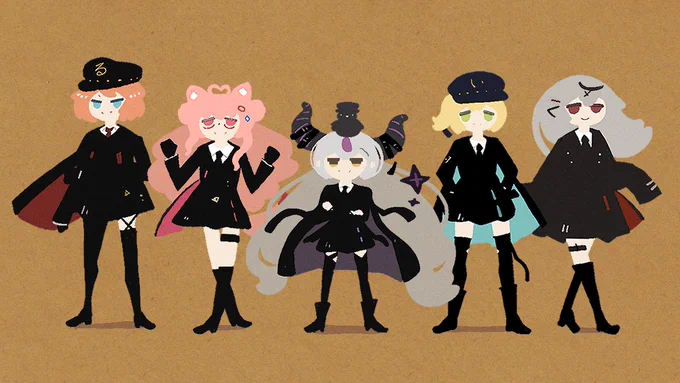 我らホロックス! #ホロドロケイ #laplus_artdesu #こよりすけっち #Luillust #いろはにも絵を #さかまた飼育日記