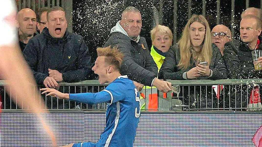 Wat een held weer, deze biergooier.