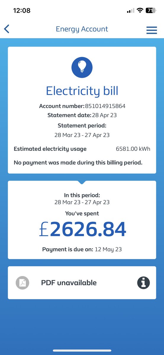 ppkp01's tweet photo. @BritishGas Does this look correct? This is the 3rd estimated bill that you have issued. I called numerous times, booked an appointment and then you cancel because apparently you can fix the issue with my meter remotely. But you just send another made up extortionate bill! https://t.co/gbSK64DcPj