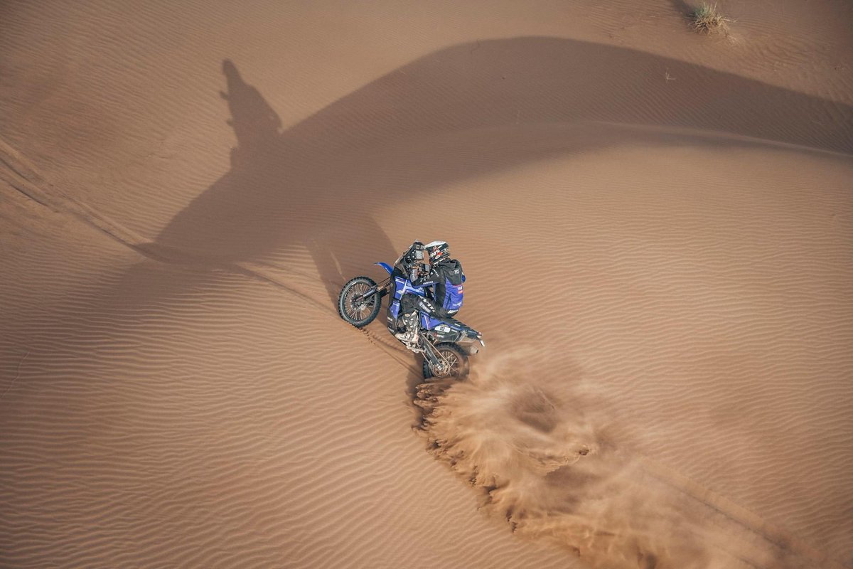 mototingle's tweet photo. 🇲🇦 Pol Tarrés maintaining the Ténéré World Raid Team's podium streak at Stage 5 at the Morocco Desert Challenge, which has seen the team on the rostrum every day so far 🏆🏁
#Tenere700 #WorldRaid https://t.co/LFHZJjTlLS
