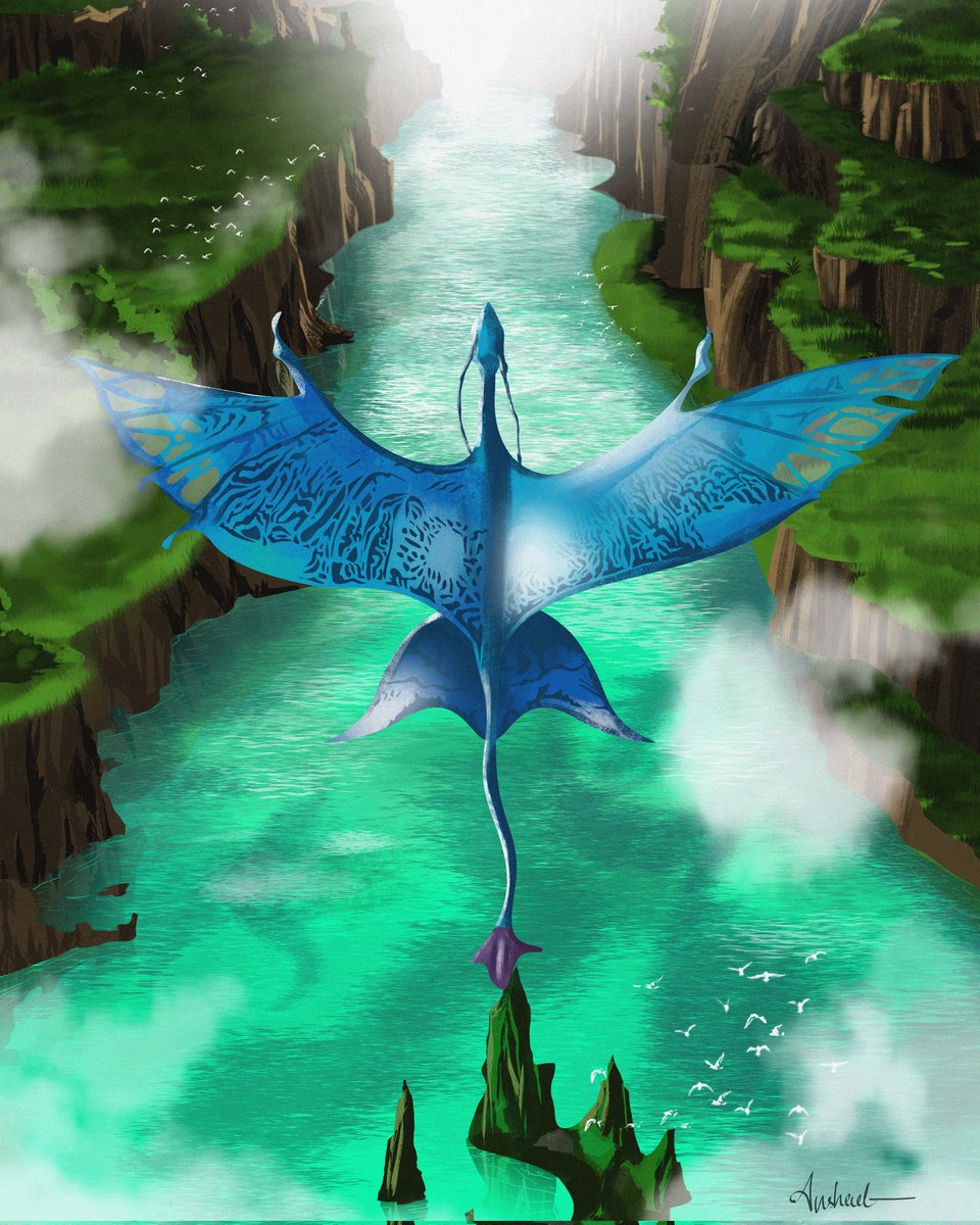 _anshad_k's tweet photo. Pandora 
Here is my new drawing of the magic world.
#photoshop #digitalpainting #AvatarTheWayOfWater https://t.co/jPs3Uokqph