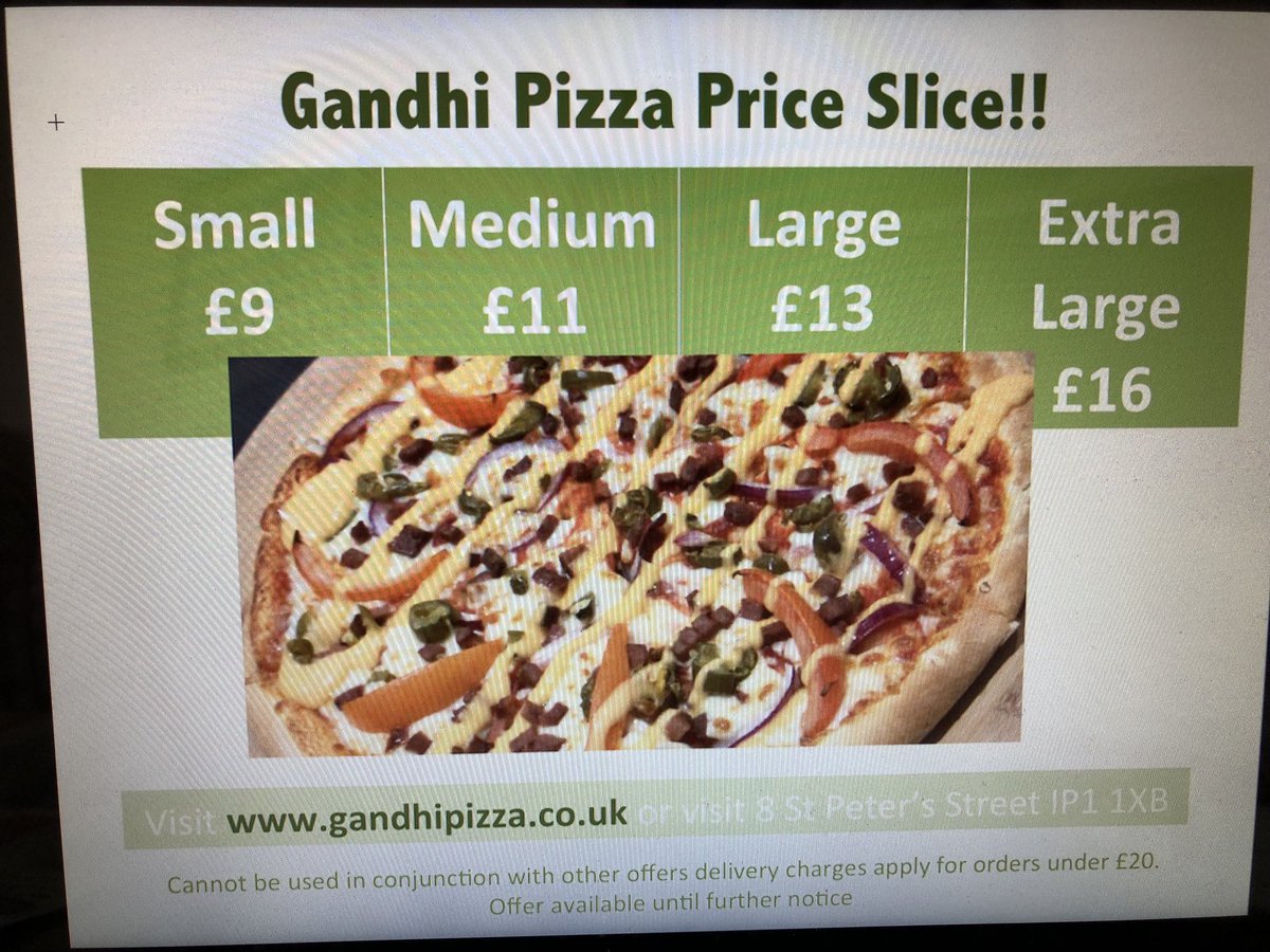 I think this has been our best offer to date by the take up and an ideal treat if a certain team get promoted today. #ipswich #pizza