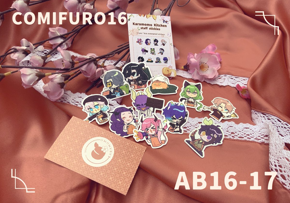 karamomokitchen's tweet photo. 🍑D-7 to Comifuro 16🍑
Are you guys ready for CF16??

Here is the sneak peek of our original merchandise!
Don't miss out these cute sets of Karamomo's stickers😍

Kunjungi booth kami di AB16-17!
We'll be waiting for your visit~

#comifuro16 #comifuro16catalogue https://t.co/2hXr7asgMz