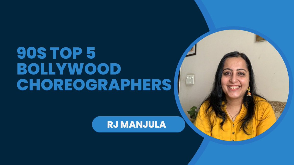 Celebrate #internationaldanceday with #90stop5bollywoodchoreographers on my YouTube channel #rjmanjula on youtu.be/-C50jP01ERg

#worlddanceday #bollywooddance #90schoreographers #sarojkhan #chinniprakash #farahkhan #ganeshacharya #ahmedkhan #shaimakdavar #rajukhan #90sdance