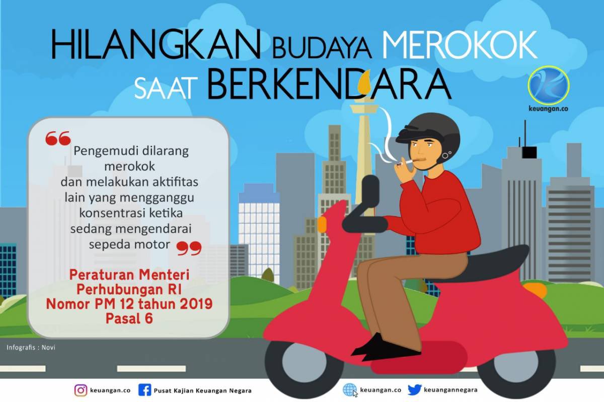 TMCPoldaMetro's tweet photo. Hilangkan Budaya Merokok Saat Berkendara https://t.co/mVHqSDetIn