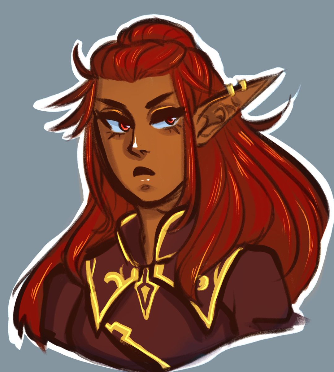 Reloki24's tweet photo. @aimeecarrero @quiddie Suffer more character art (friend made this for me of one of my d&amp;d characters) https://t.co/3NhTnSdjff