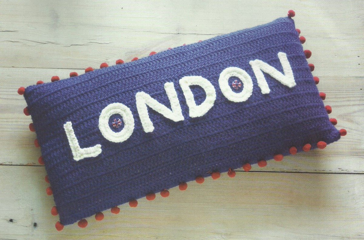 Crochet London Cushion Cover Pattern #sewing #pompom #cushion #flag #crochet #London #theking #coronation #UnitedKingdom #GB #earlybiz #MHHSBD #wip #crochetpattern #projects #homedecor #gift etsy.me/444Ye5U