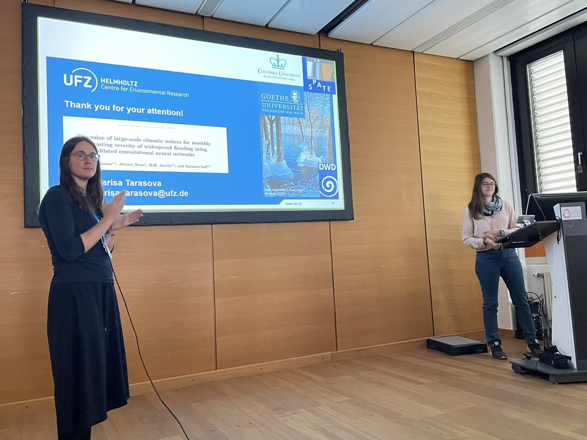 Finished #EGU23 with the session on spatial #extremes🌍 happy to see many people attending my talk on #forecasting widespread #floods 🌊 thanks for inviting me @ManuelaIBrunner and my amazing colleagues for support and 📷 @UFZ_de @CUSEAS @Columbia @DWD_klima @upmanu