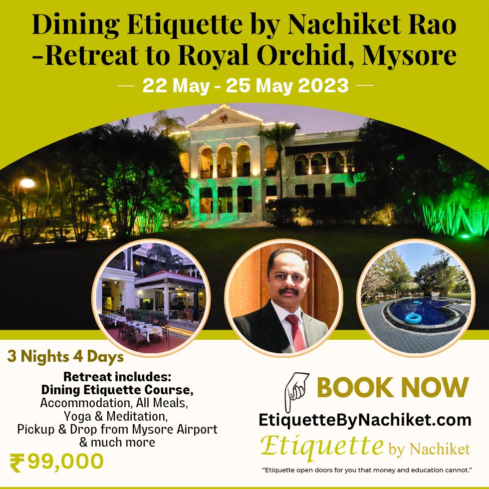 CoachNachiket's tweet photo. You have #invited your #colleagues and #friends for your #dinner party in your #house and you want to set your #table in a #formal way.

To know the right #etiquette all you have to do is join the 3nights 4days #DiningEtiquette program.

Link www.etiquettebynachiket https://t.co/SlDCkHBfRv