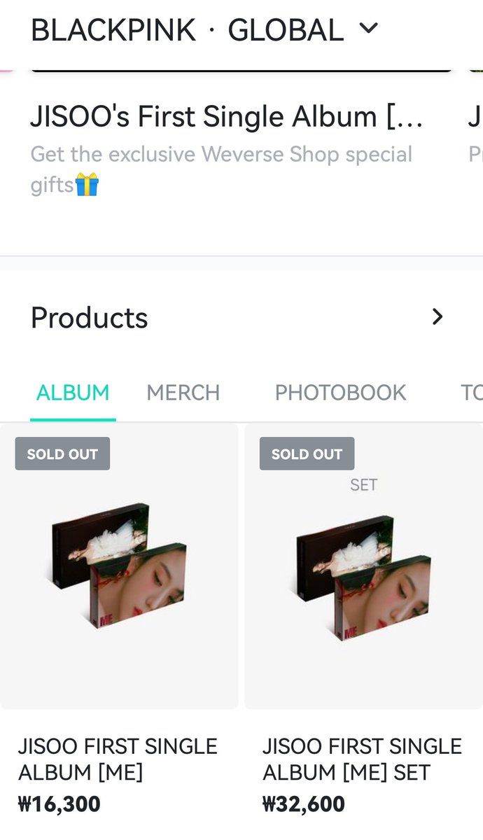 ChiChi4D__'s tweet photo. What! JISOO ALBUM WEVERSE SOLD OUT 😭😭

#JISOO_FLOWER #JISOO
#jisoofirstsinglealbum https://t.co/t8AAE3ckat