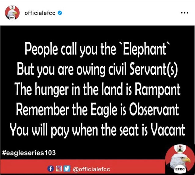instablog9ja's tweet photo. EFCC subs you-know-who https://t.co/BeownQMhca
